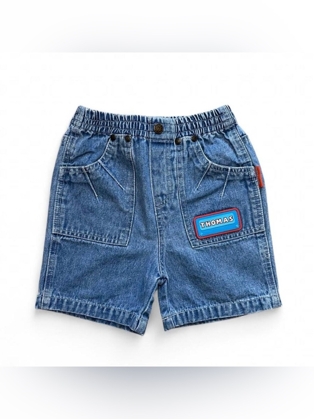 Vintage Y2K Thomas the Tank Engine Train Boy’s Denim Shorts Size 4T